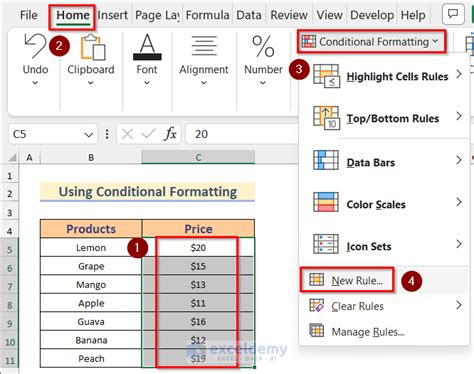how to colour highest value in excel