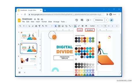 how to colour shapes in google slides
