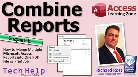 how to combine reports in access