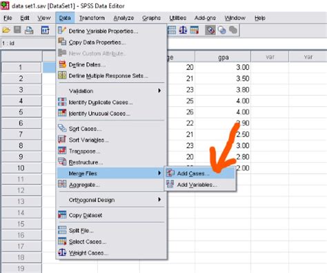 how to combine two variables into one in spss
