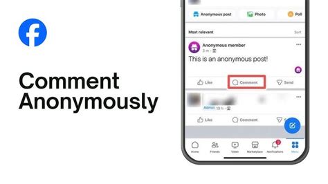 how to comment on a facebook group post anonymously