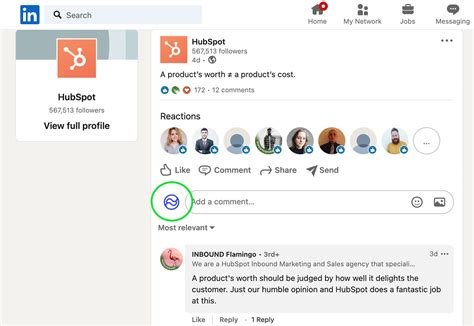how to comment on a linkedin post as your company page