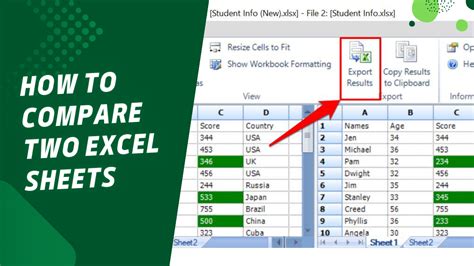 how to compare data from multiple sheets in excel