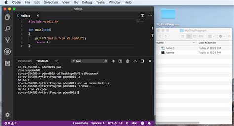 how to compile c code in terminal mac