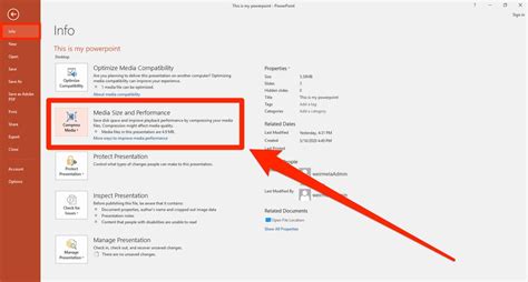 how to compress powerpoint file with video