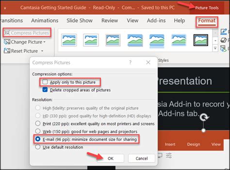 how to compress powerpoint presentation online