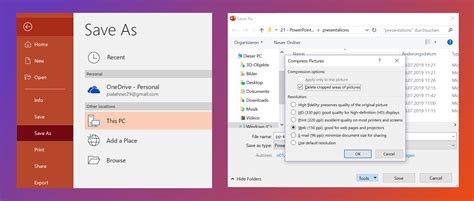how to compress powerpoint presentation size