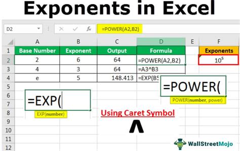 how to compute exponential in excel