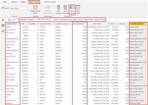 how to concatenate columns in power bi