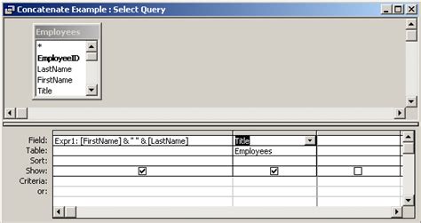 how to concatenate in access