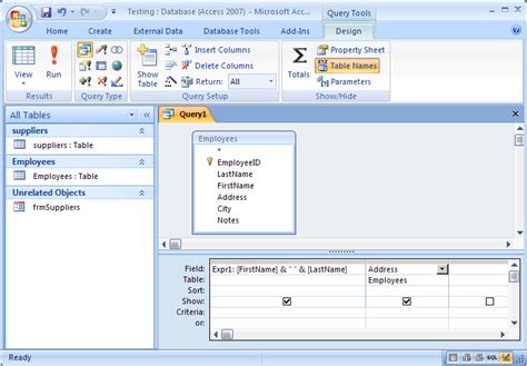 how to concatenate in access report