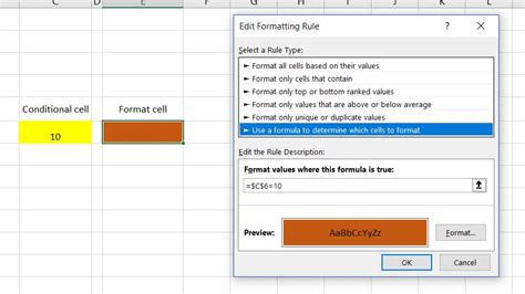 how to conditional format in excel based on cell value