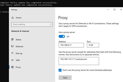 how to configure proxy server settings in windows 10