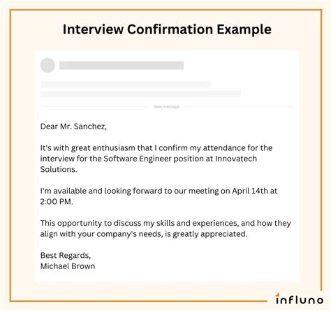 how to confirm an interview