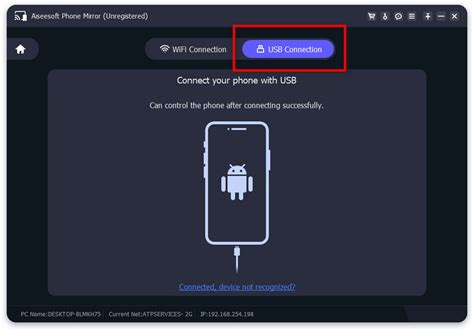 how to connect android device to pc via usb