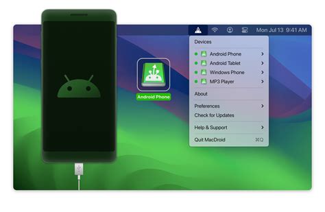 how to connect android phone to mac computer