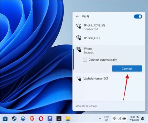 how to connect iphone hotspot to windows pc with usb