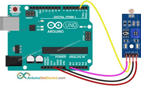 how to connect light sensor arduino