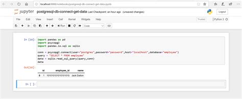 how to connect postgres database in jupyter notebook