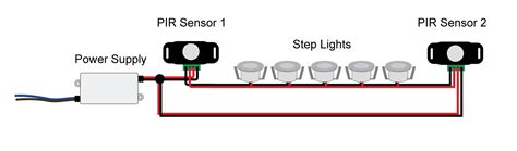 how to connect sensor step light