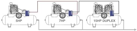 how to connect two air compressors in parallel