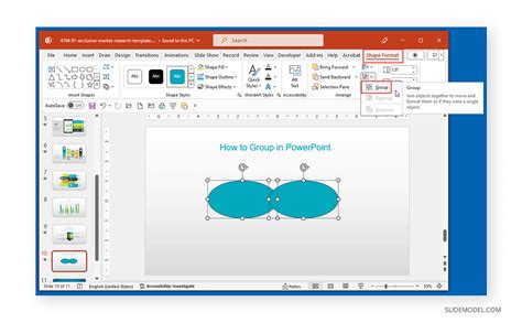 how to connect two objects in powerpoint