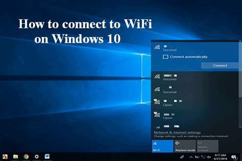 how to connect wifi on computer windows 10