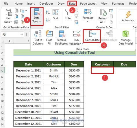 how to consolidate duplicate entries in excel