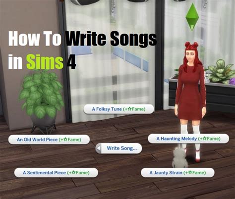 how to continue writing a song in sims 4