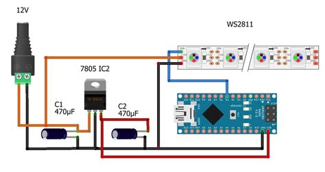 how to control ws2811 rgb led with arduino