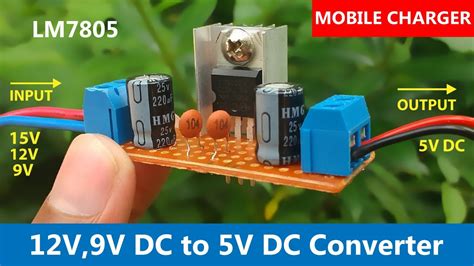how to convert 9v to 5v using voltage regulator