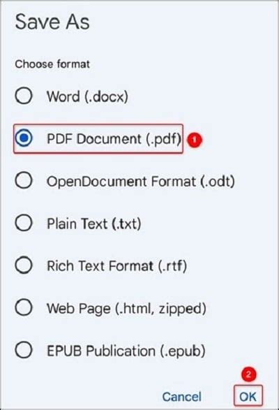 how to convert a google doc to a pdf on ipad