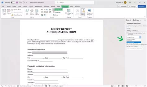 how to convert a microsoft word document into a fillable form