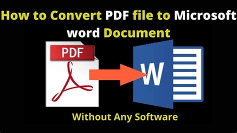 how to convert a pdf file to microsoft word for free
