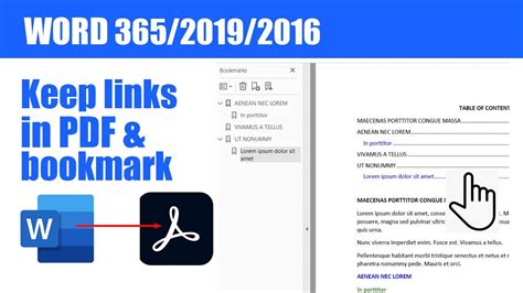 how to convert a word document to pdf with hyperlinks
