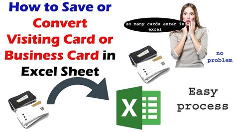 how to convert business cards to excel