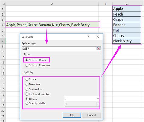 how to convert data in one cell into multiple rows