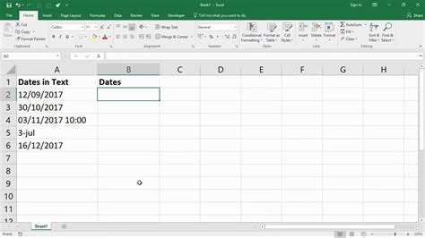 how to convert date in excel sheet