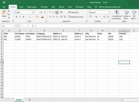 how to convert excel file to address labels