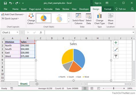 how to convert excel into pie chart