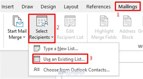 how to convert excel list to labels in word