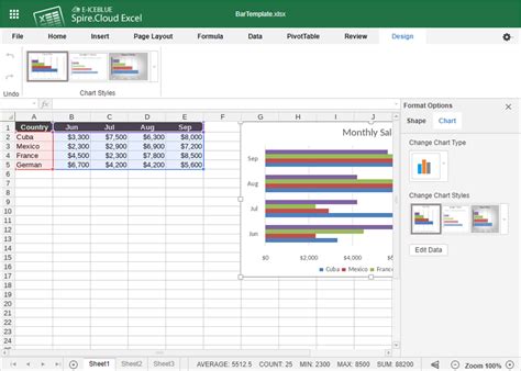 how to convert excel spreadsheet to chart