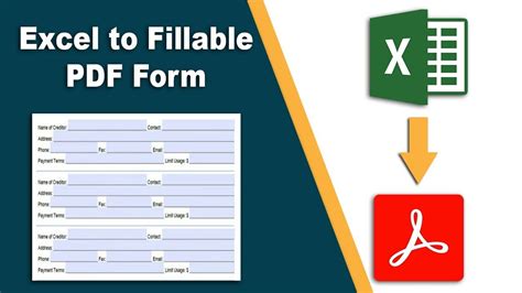 how to convert excel to a fillable pdf