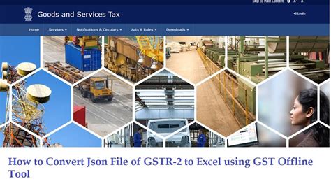 how to convert excel to json in gst offline tool