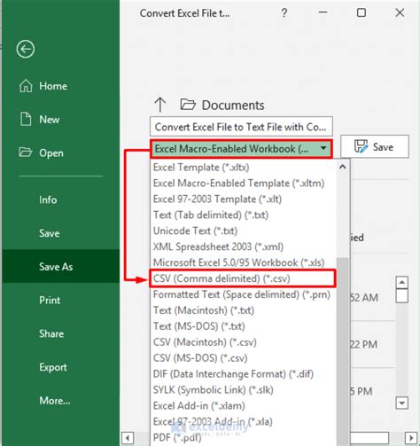 how to convert excel to text file with comma delimited