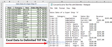 how to convert excel to text file with delimiter