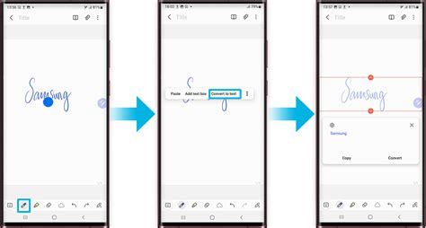how to convert handwriting to text on samsung notes
