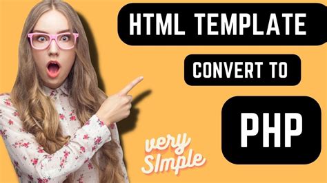 how to convert html template to php