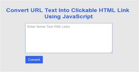 how to convert html to url link