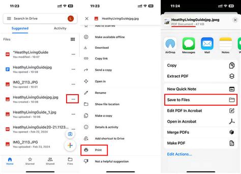 how to convert image to pdf in google drive on iphone